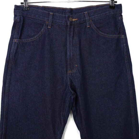 Rustler Wrangler Straight Leg Jeans Mens Size 35 x 34 Regular Fit Dark 87619PW - Picture 5 of 7